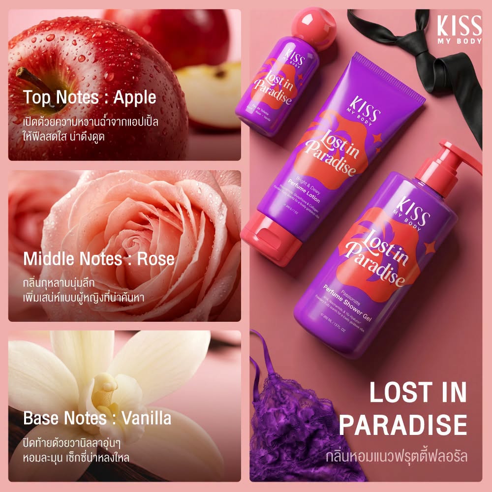 Kiss My Body Bright & Dewy Perfume lotion 200 G 3