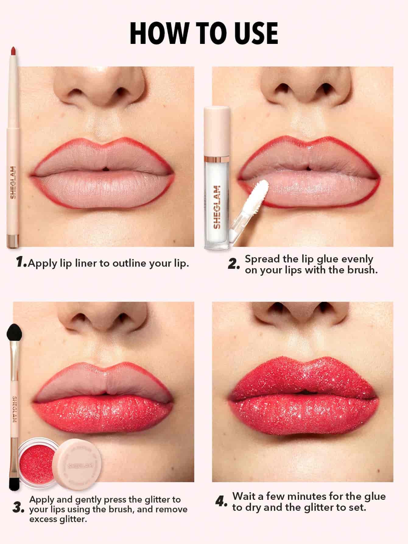Sheglam Lip Dazzler Glitter Kit 3