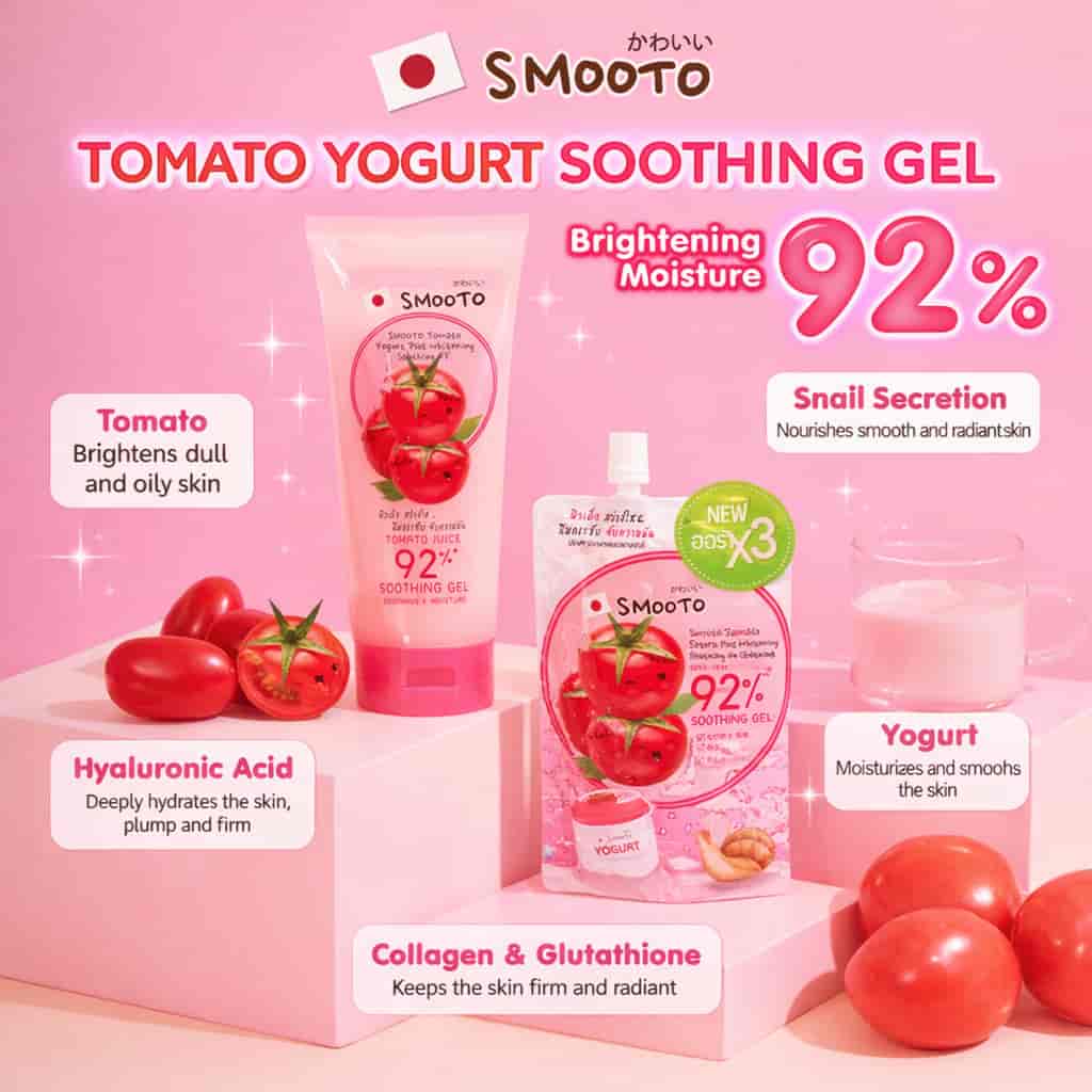 Smooto Tomato Yogurt Plus Whitening Soothing Gel  2