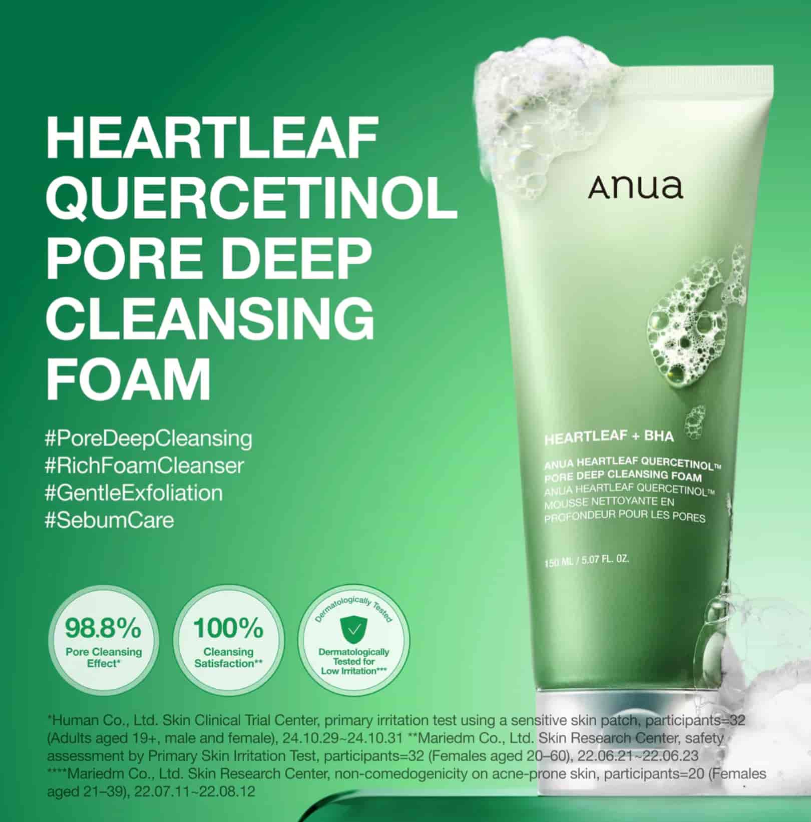 Anua Heartleaf Quercetinol Pore Deep Cleansing Foam 3
