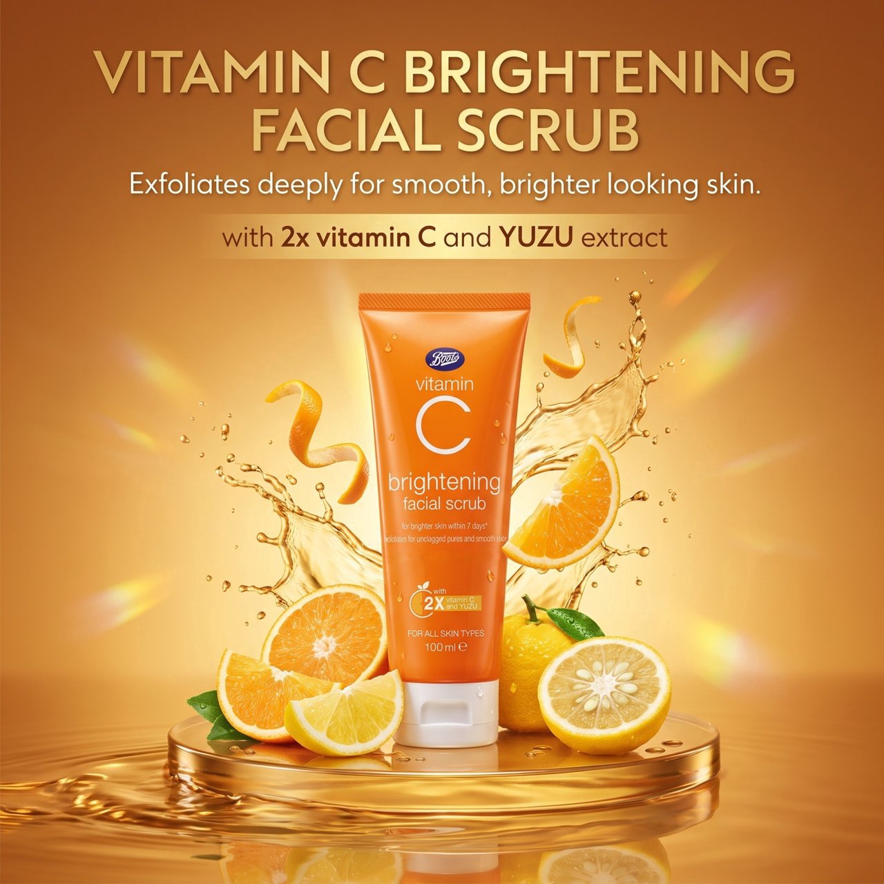 Boots Vitamin C Brightening Facial Scrub 3