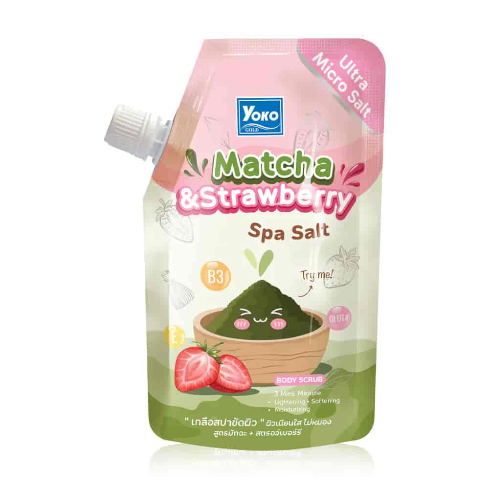 Gold Matcha & Strawberry Spa Salt 350g 