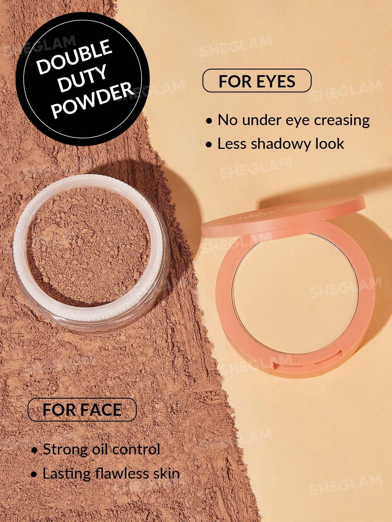 Sheglam Insta-Ready Face & Under Eye Setting Powder Duo 2