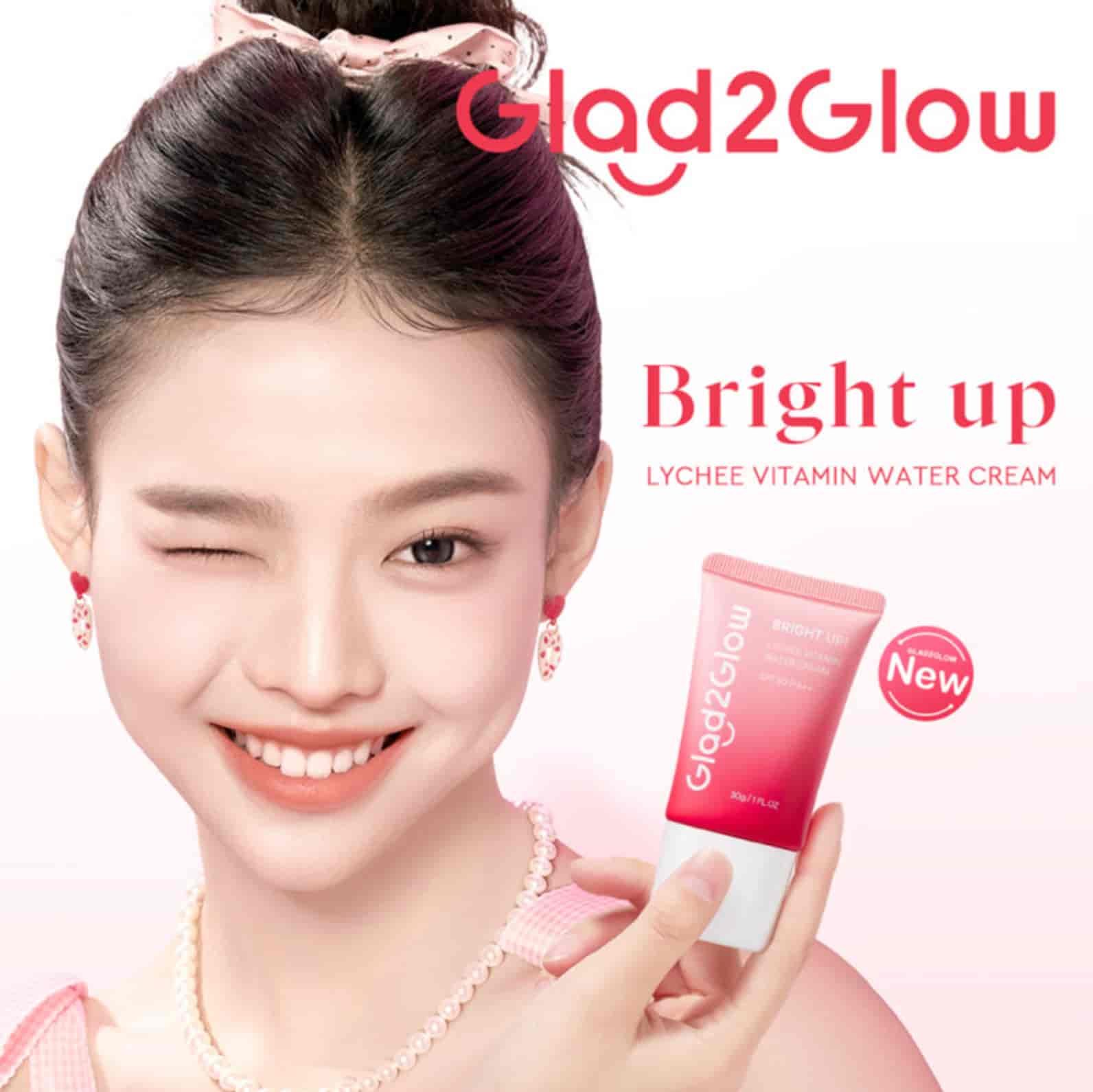 Glad2Glow Bright Up Lychee Vitamin Water Cream SPF30 PA++ 2