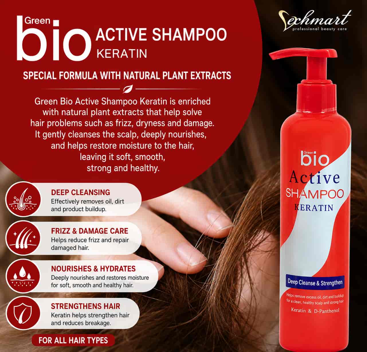 Green Bio Active Shampoo Keratin 3
