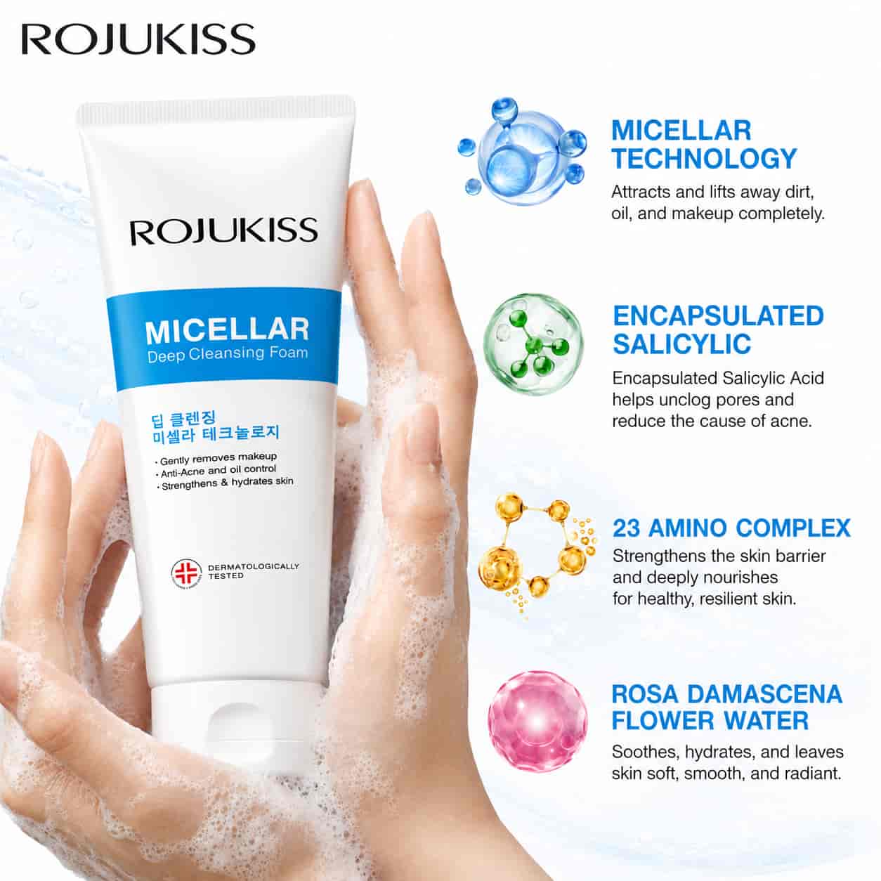 Rojukiss Micellar Deep Cleansing Foam  2
