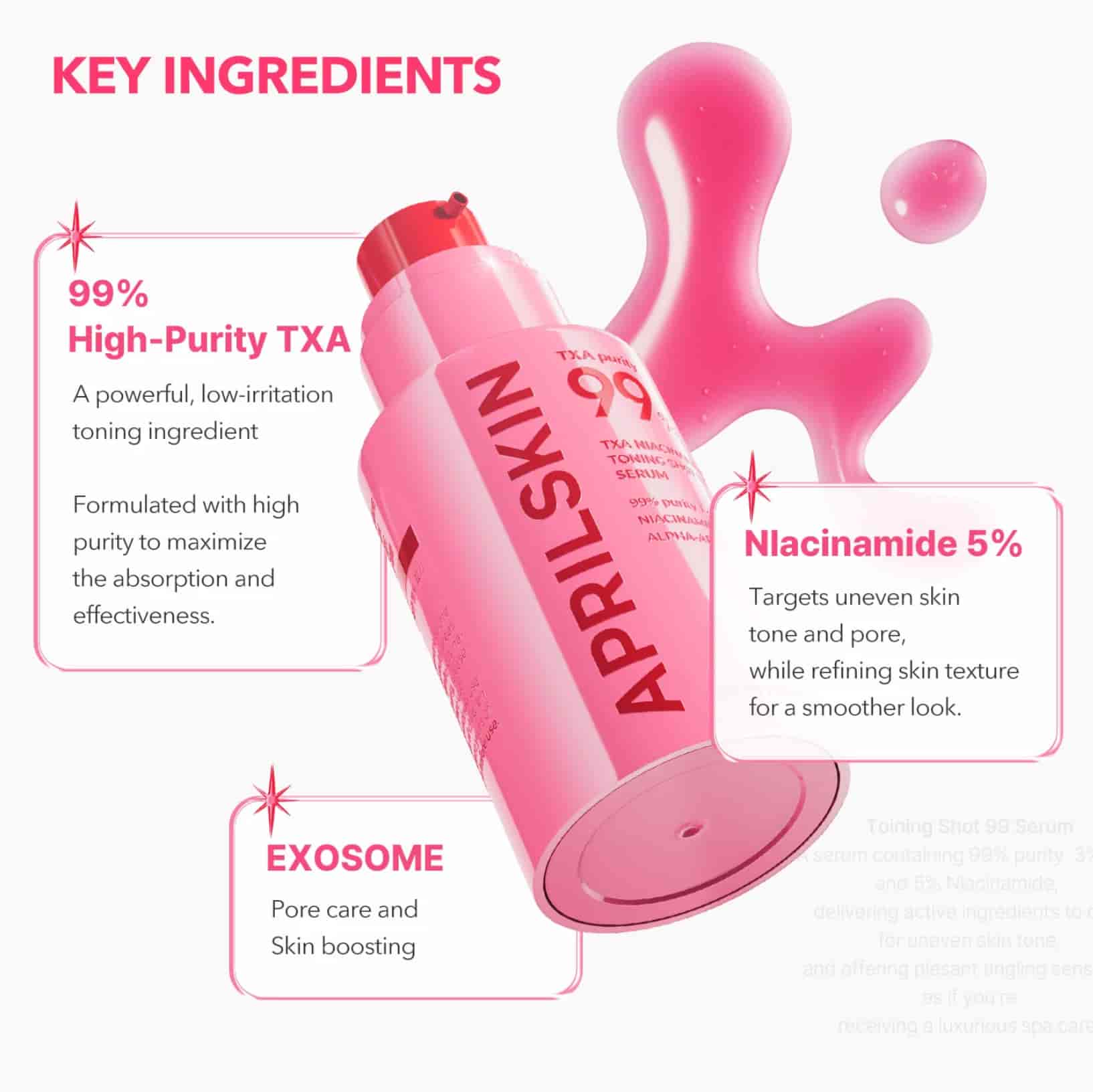 APRILSKIN – TXA Niacinamide Toning Shot 99 Serum 4