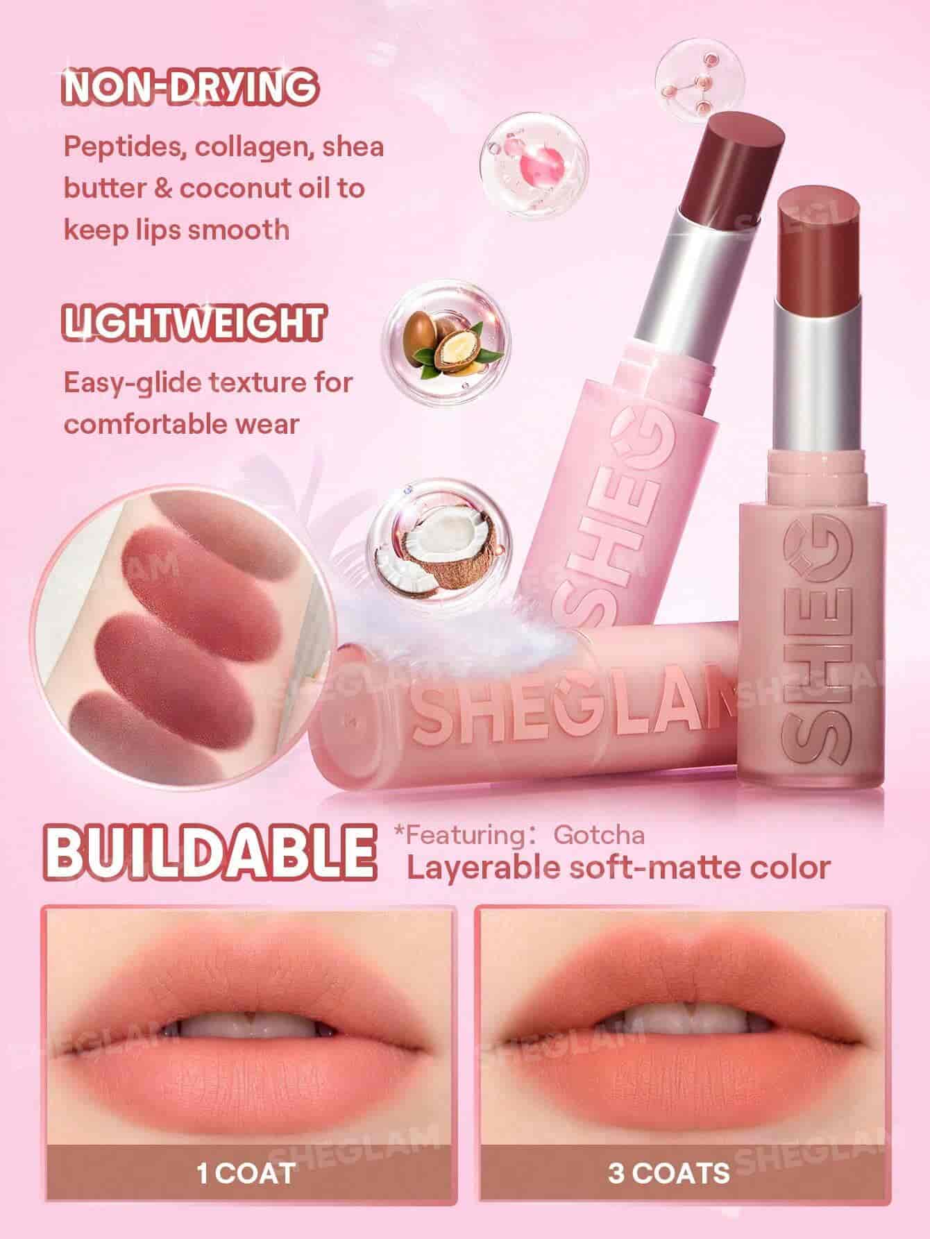 Sheglam Lip Veil Cushion Lightweight Lipstick 5